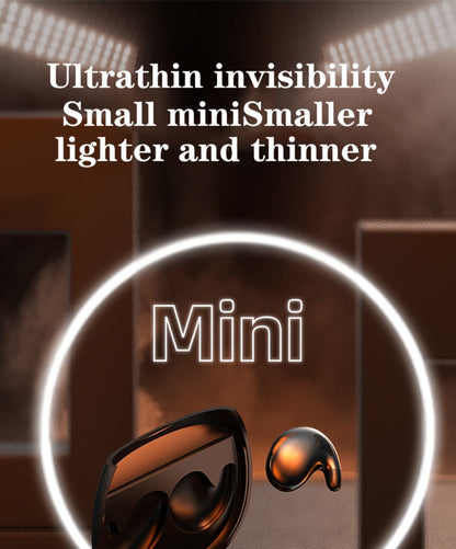 Ultra-Thin Bluetooth 5.3 Sleep Earbuds with Digital Charging Case in Black, Khaki or White