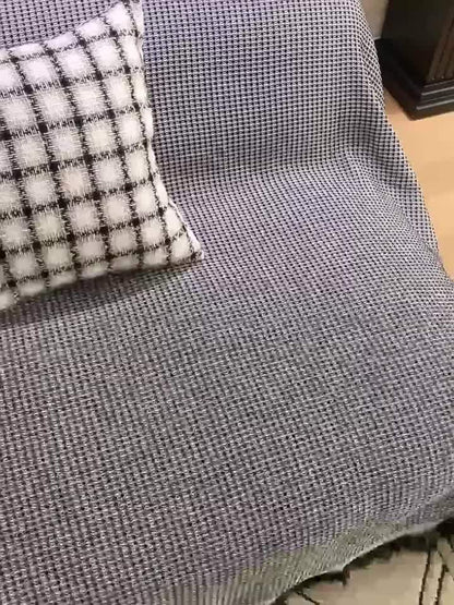 Sofa Throw Cover with Tassels Scratch Resistant Breathable Couch Blanket Slipcover for Entryways, Bedrooms and Living Spaces