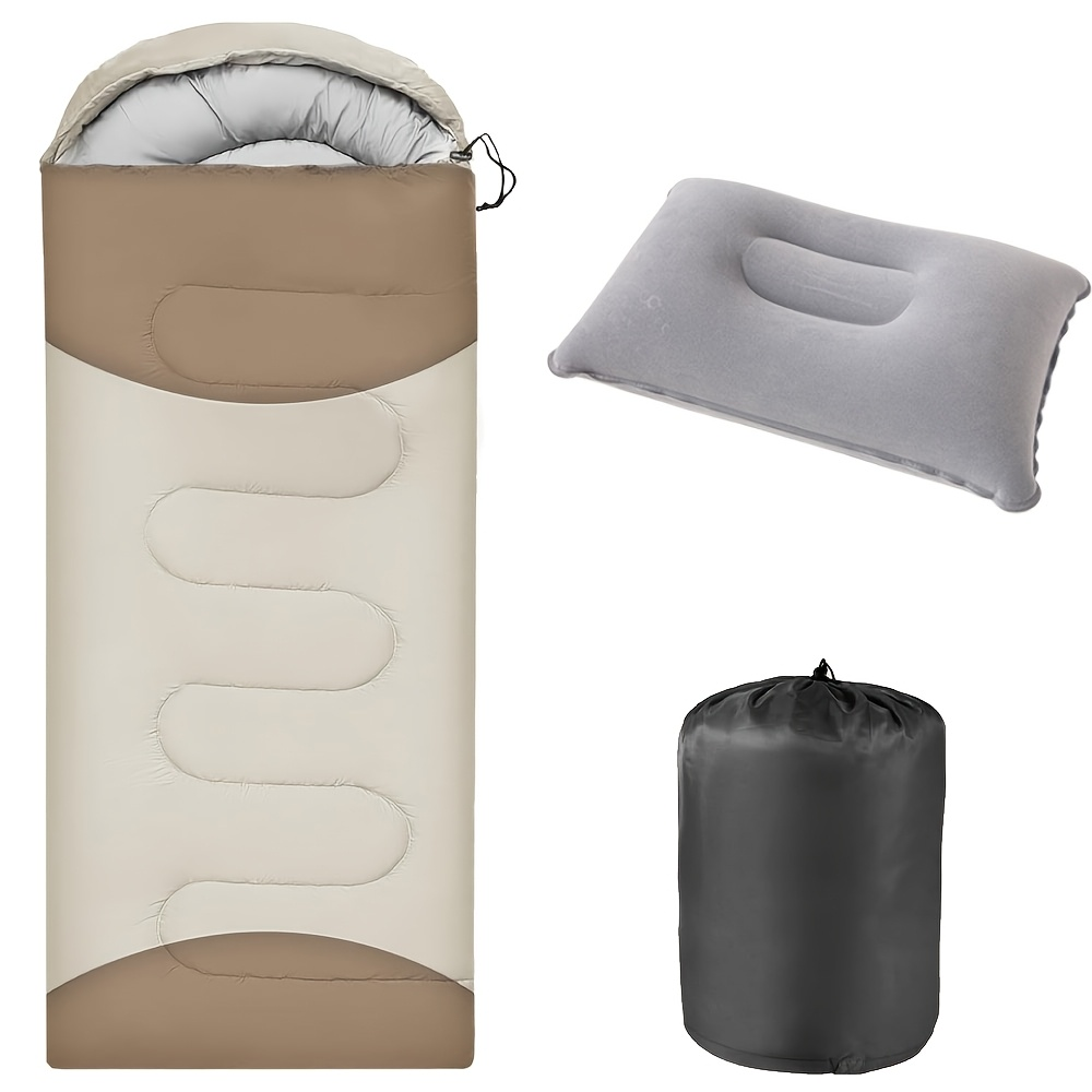 Lightweight Sleeping Bag for Backpacking Camping Hiking – 68°F Warm Weather Rating, Compression Bag Included