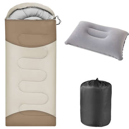 Lightweight Sleeping Bag for Backpacking Camping Hiking – 68°F Warm Weather Rating, Compression Bag Included