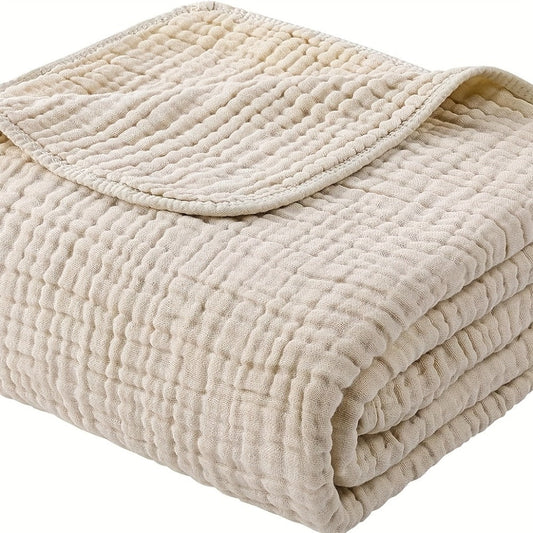 Morandi Cotton Muslin Blanket 6-Layer, Gauze Throw for Couch & Bed, Breathable All Season, 6 Colors