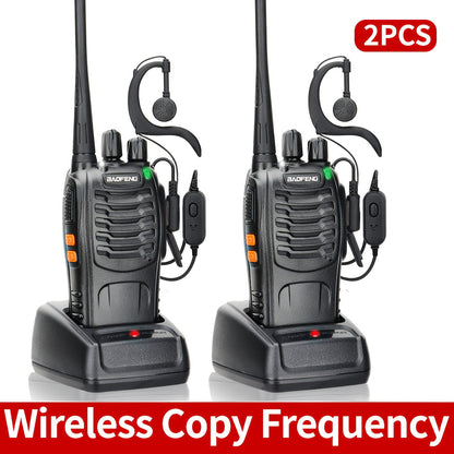 Baofeng Long Range Walkie Talkies for Adults with Earpieces 16 Channel Rechargeable Two Way Radio VOX for a Home Lash Beauty Routine