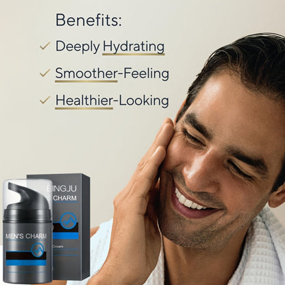 Men's Face Cream with Collagen & Hyaluronic Acid 50g for Bath Time, Home Spa and Personal Care