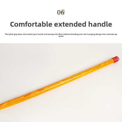 Natural Miscanthus Broom Handmade Thai Style Extra Long Heavy Duty Home Cleaning Broom Asian Grass Soft Bristle Cultural Decor