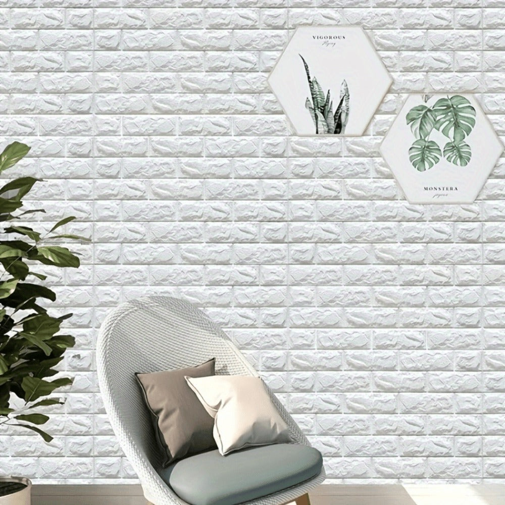 3D Peel and Stick Wood Grain Wallpaper Panels 50/100pcs – Self-Adhesive PVC Foam Wall Tiles