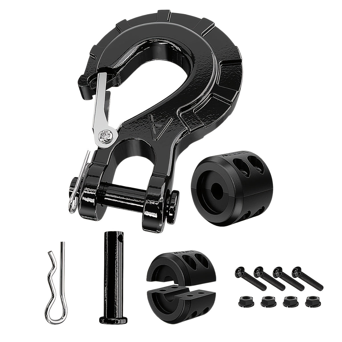 Winch Hook Forged Steel 3/8" Grade 70 Clevis Slip Hook 35, 000 lbs – Spring Latch ATV UTV Jeep Truck Off-Road Recovery Towing