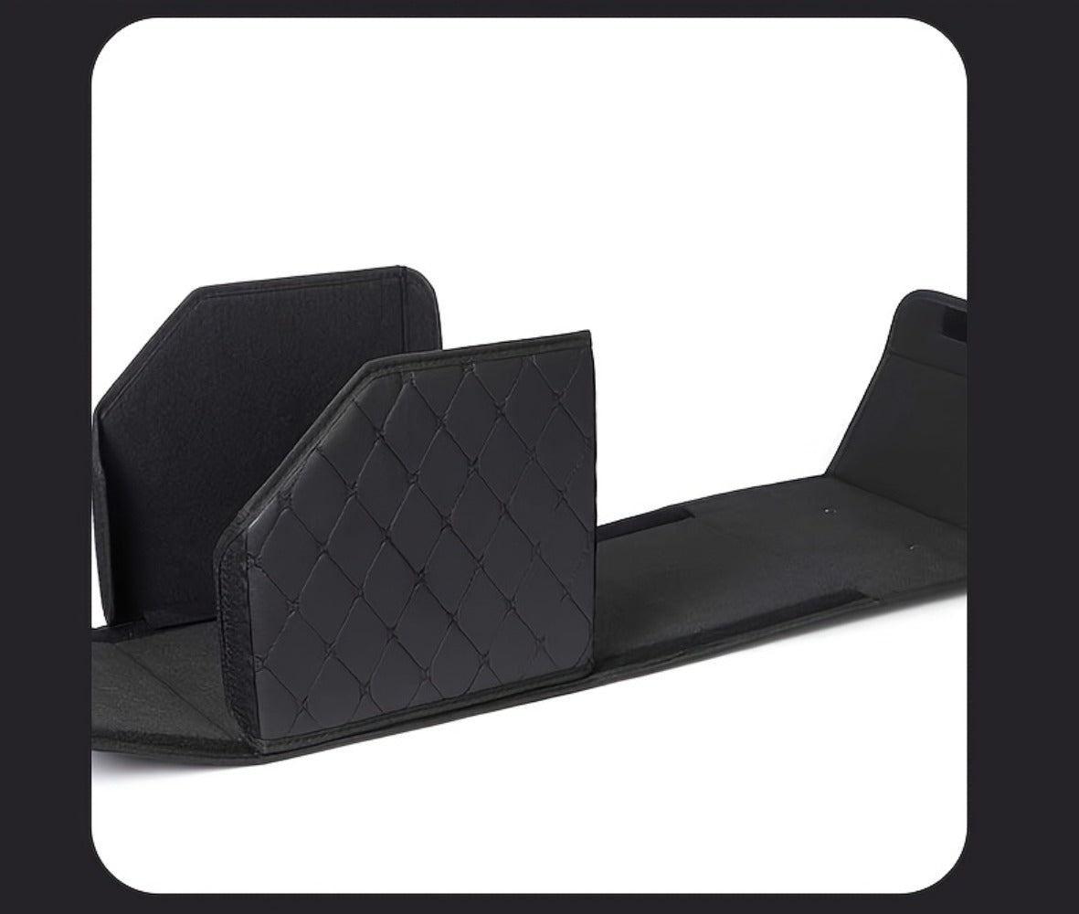 Car Trunk Organizer, Foldable Faux Leather Bow-Detail Box in 30L or 35L Size with Pink and Black Options