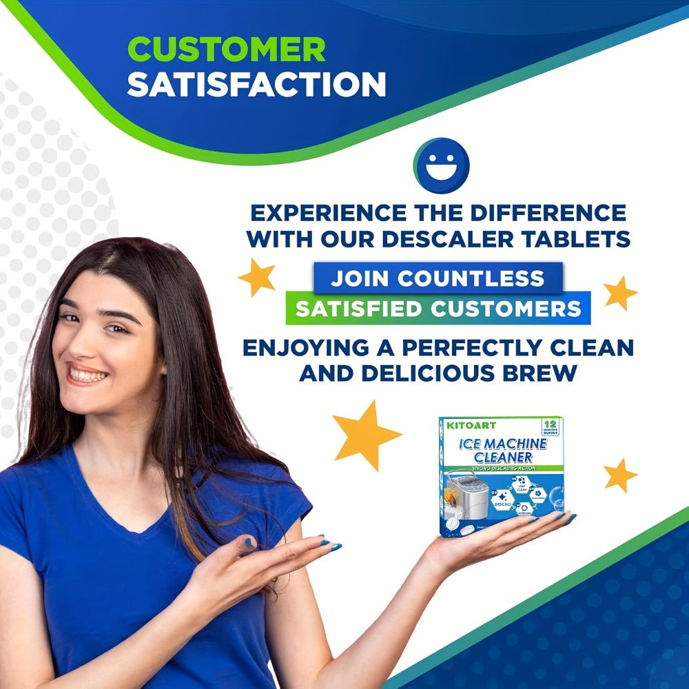 Ice Maker Cleaning Tablets Descaler 12/24/36 Pack for Entryways, Bedrooms and Living Spaces
