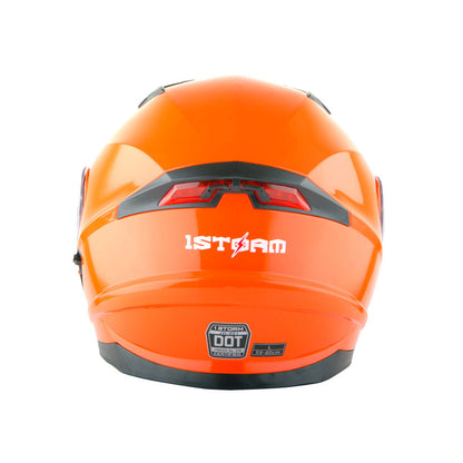 Motorcycle Helmet Modular Flip-Up Design with Dual Visors, Optional Three-Mode LED Tail Light and S-XL Sizes