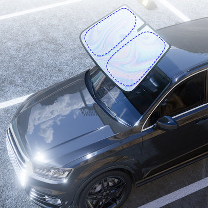 Laser Insulation Windshield Sunshade 5-Layer Thickened Front Window Heat Blocker Diamond Pattern Gold Black Fits All Vehicles Ford F150