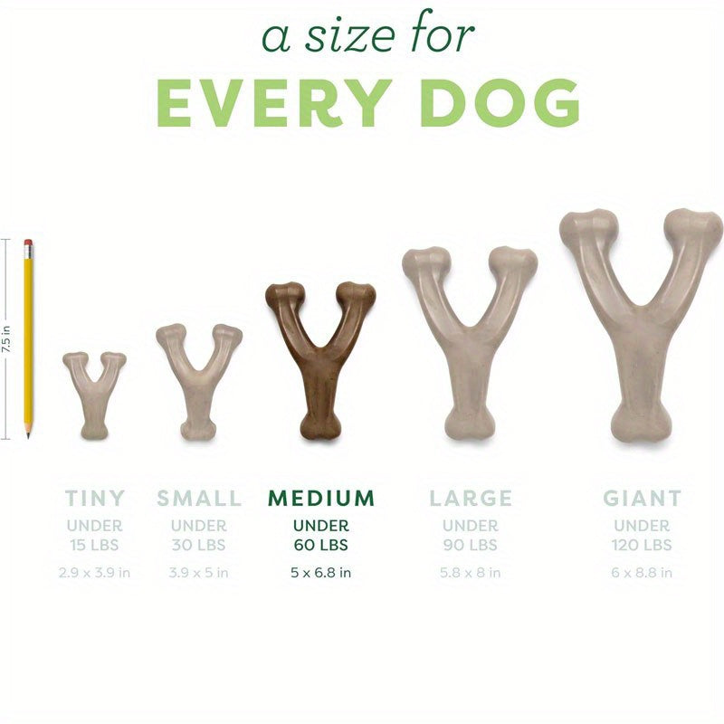 Dog Chew Toy Bacon Flavor Teeth Cleaning Bone – Durable Interactive Chew Stick for Aggressive Chewers, Dental Cleaning Toy for Dogs & Cats