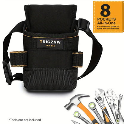 Tool Belt Pouch Heavy Duty Electrician | Adjustable Strap Multi-Compartment Organizer with Zipper | Professional Tool Bag for Plumbers