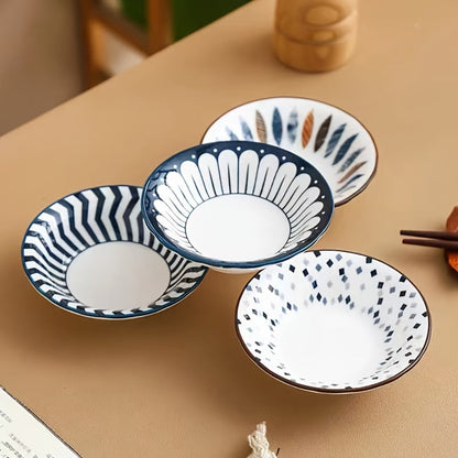 Dipping Sauce Dish Set 10/12 Piece Bohemian Ceramic for Home Cooking, Dining and Outdoor Meals