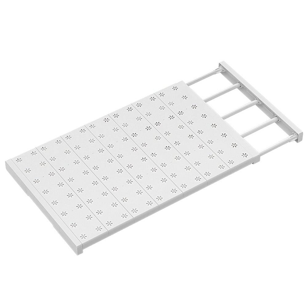 Adjustable Tension Shelf Rod Metal Storage Rack Expandable 18.9-31.5 Inch Closet Organizer for Home Cooking, Dining and Outdoor Meals