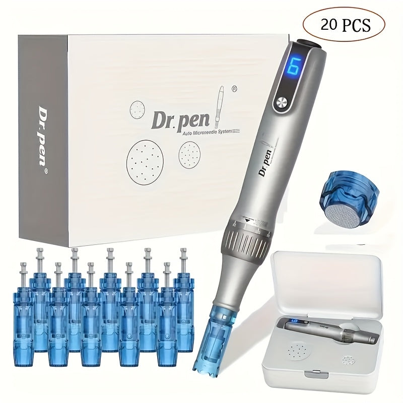 Dr.Pen M8S Microneedling Pen Professional Skin Care Kit - Electric Derma Pen with 20pcs 0.25mm Round Nano Cartridges