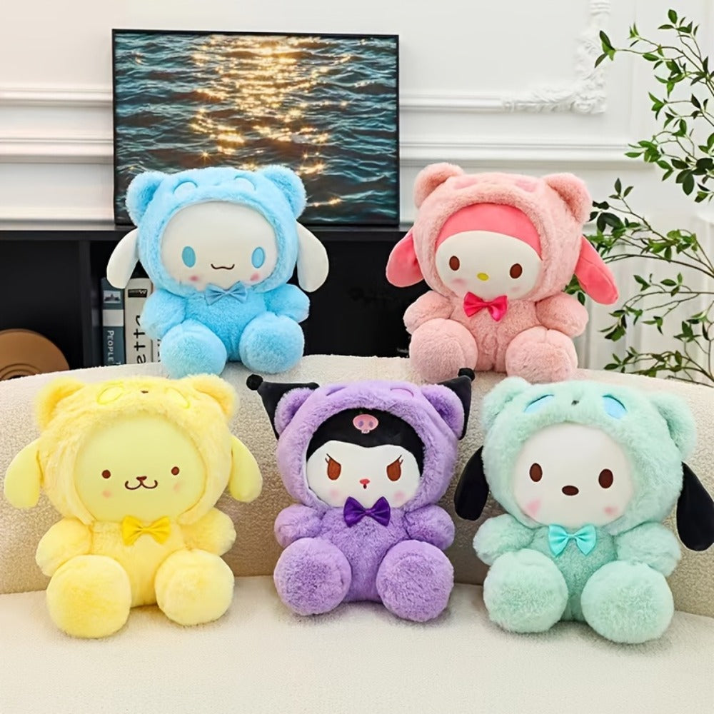 Plush Toy Big-Eared Puppy Character Doll in White, Blue Jade or Pudding Color Styles for Collecting