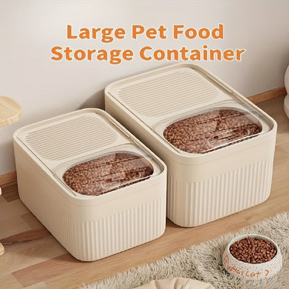 Airtight Pet Food Storage Container – Large Easy-Open Lid Leak-Proof Dry Food Dispenser for Dogs Cats & Small Animals
