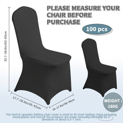 Spandex Chair Covers Bulk, Elastic Stretch Universal Fit Banquet Chair Protectors, Wedding Chair Covers for Weddings