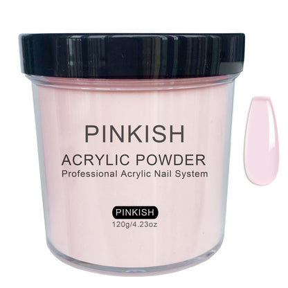 Clear Pink White Acrylic Nail Powder 4oz No Lamp Needed – Polymer Formula for Nail Extensions Sculpting 3D Nail Art Overlays Beginner