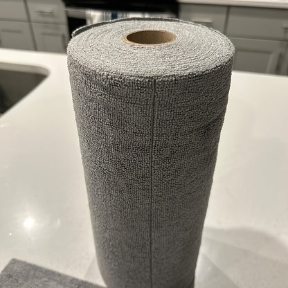 Microfiber Cleaning Cloths Reusable Paper Towel Roll Replacement – Washable Absorbent Tear-Away Dishcloths for Kitchen