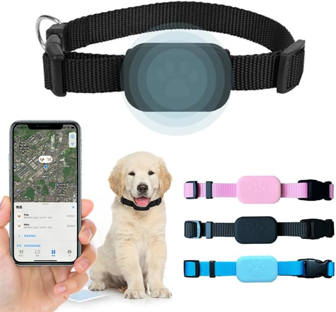 Pet GPS Tracking Collar Dual-System Smart Positioning, Anti-Lost Adjustable Collar Tracker for Cats Dogs & Puppies