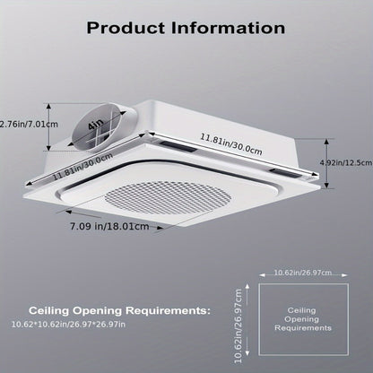Bathroom Exhaust Fan with Light 150 CFM 1.0 Sone - 40W LED Night Light Ventilation Fan Combo, Quiet Bath Fan with Blue LED