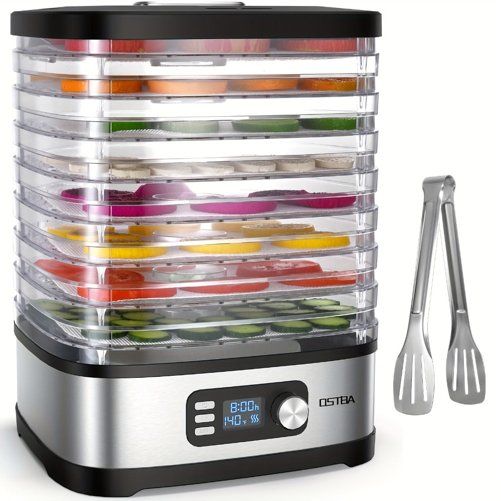 Stackable Food Dehydrator Family with Analog or Digital Controls and Five- or Eight-Tray Model Options