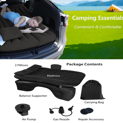 Car Inflatable Mattress with Blue Set, Black 28 x 52 Inch Seat or Black Style Checkout Options