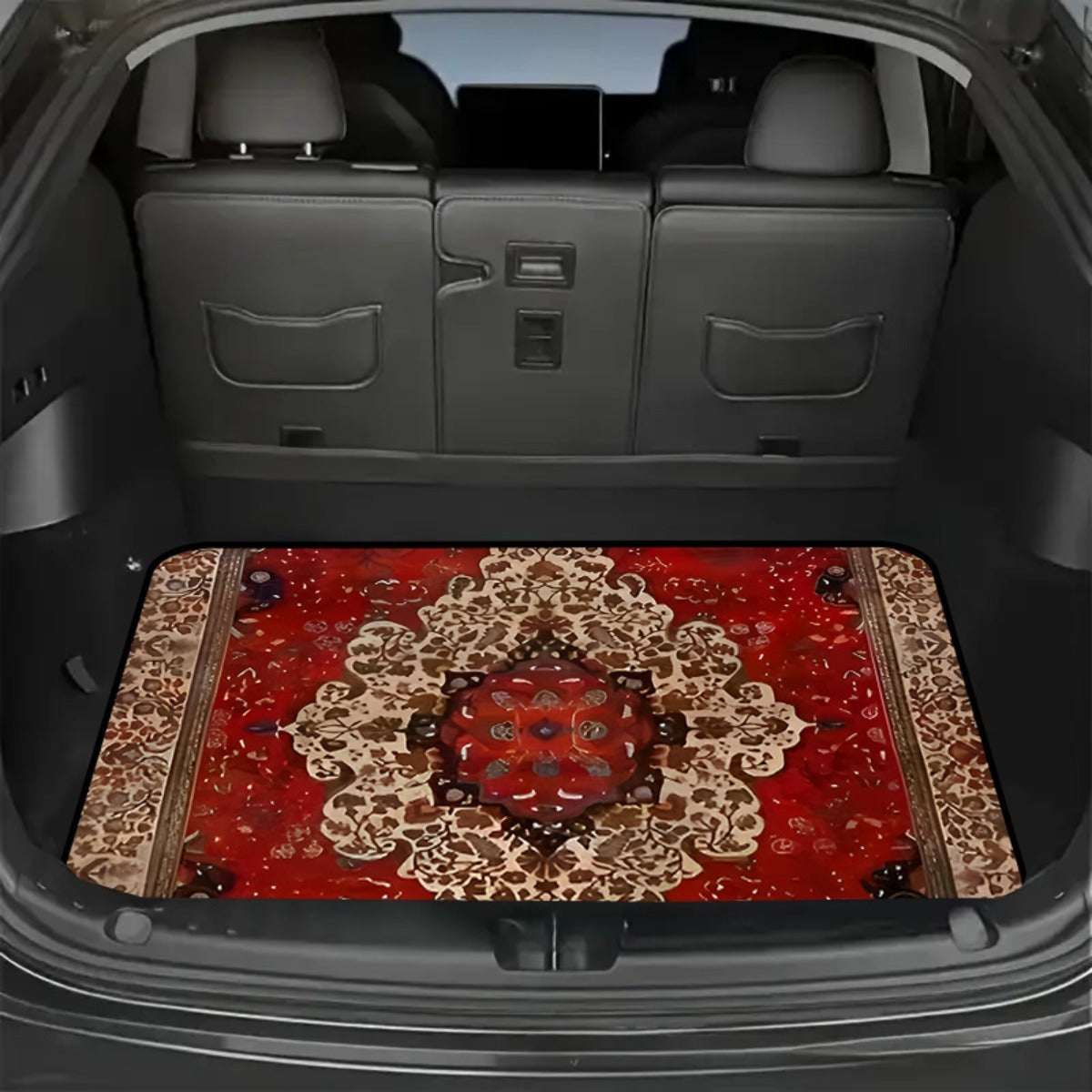 Car Trunk Mat Cargo Liner – Waterproof Non-Slip Trunk Floor Mat with Pattern Designs to Protect Vehicle Interior from Dirt