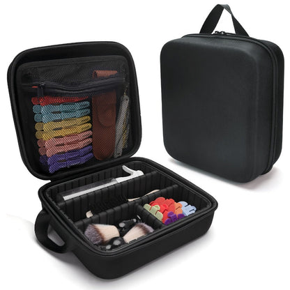 Hard Shell Barber Case Portable – Hair Clipper Trimmer Beauty Tools Organizer Travel Storage Bag Barbershop Styling Kit Carrying Case
