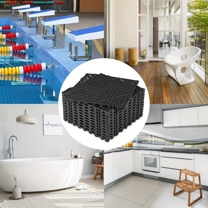 Interlocking Garage Floor Tiles 20-Pack – 16"x16" Drainage Floor Mat, Non-Slip PP Tiles for Garage, Car Wash