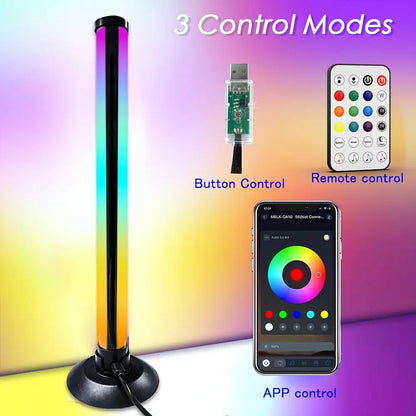 TV Backlight LED Strip 2 Pack RGB IC 16 Million Colors Music Sync App Control – 8 Dynamic Modes for Home, Desk and Accent Lighting