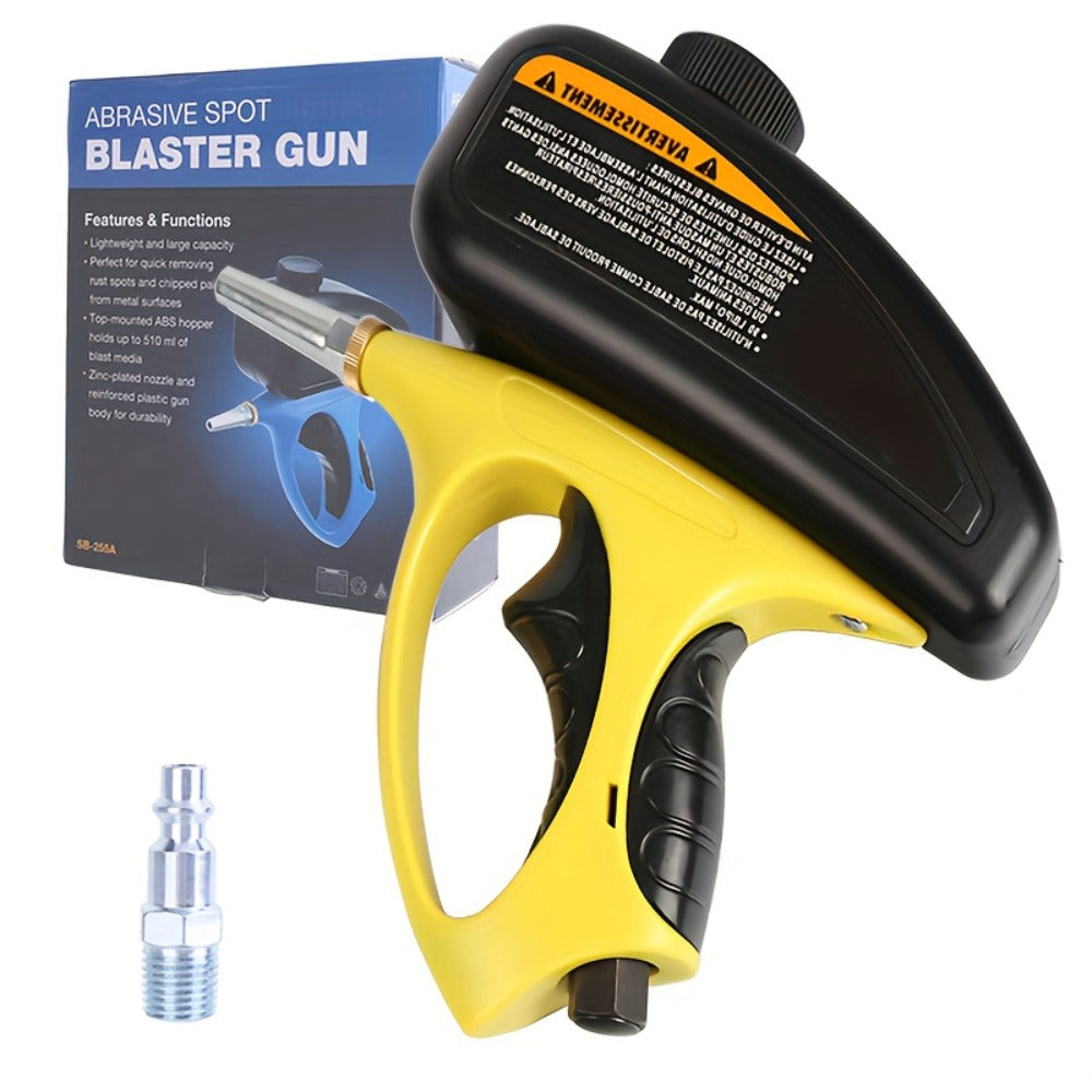 Sandblaster Gun for Air Compressor Pneumatic Abrasive Blasting, 90 PSI Max, 500ml Tank, Small Nozzle