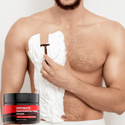 Depilatory Cream for Men 5-Minute Painless with Squalane 50g – Fast-Acting Body Hair Removal for Chest Back Arms Legs Underarms Sensitive
