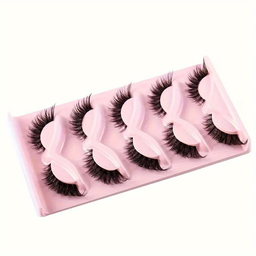 15 Pairs Cat Eye Strip Lashes – Natural Long Manga Wispy False Eyelashes with Winged Tips, 3 Boxes Elongated Dramatic Eye Look for Women