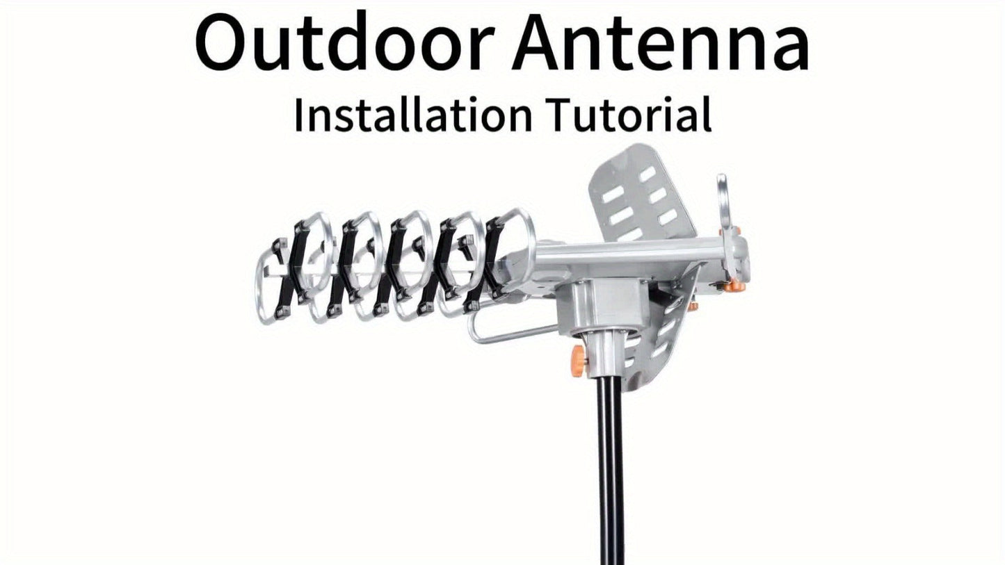 Outdoor TV Antenna 150 Mile No Pole Required – 2026 Easy Setup for Attic or Outdoor, 4K 1080p HD Smart TV VHF UHF, Free Local Channels