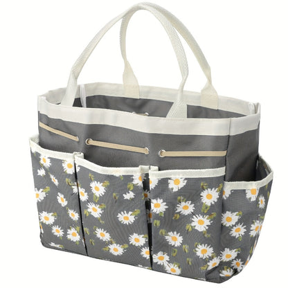 Garden Tool Bag Heavy Duty Multi-Pocket Organizer – Large Capacity Tool Storage Carrier Tote for Gardening, Lawn Care