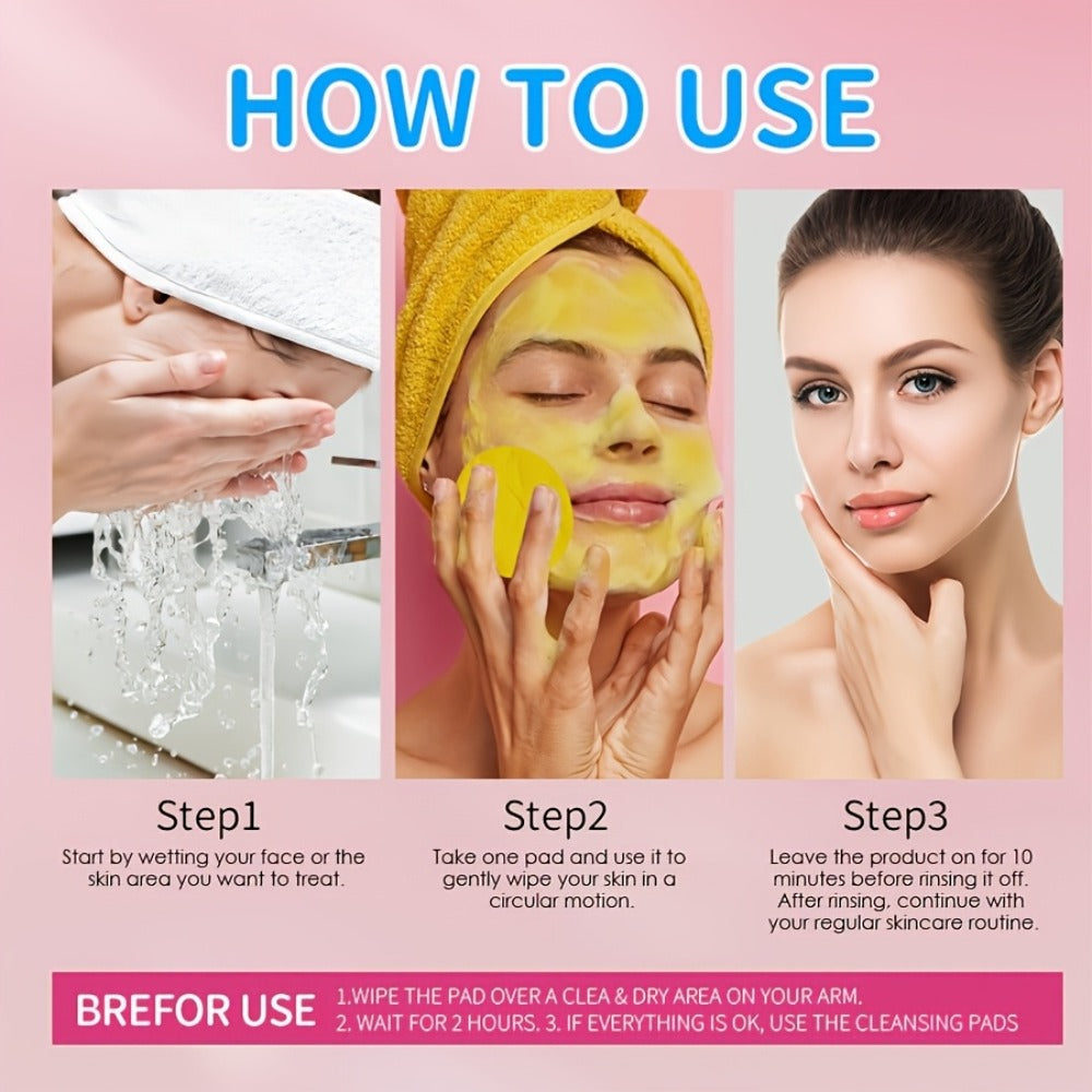 AHA Exfoliating Face Pads 20 Sheets with Ginger - Alpha Hydroxy Acid 0.3% Oil Control Deep for Bath Time, Home Spa and Personal Care