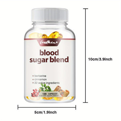 Blood Sugar Blend 120 Capsules, Berberine HCL, Cinnamon, CoQ10, Turmeric & Alpha Lipoic Acid