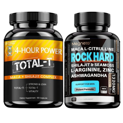 Men's Daily Fuel Supplement 2-Pack, Blue Strength 5-in-1 Formula with Maca, Ashwagandha, Tongkat Ali