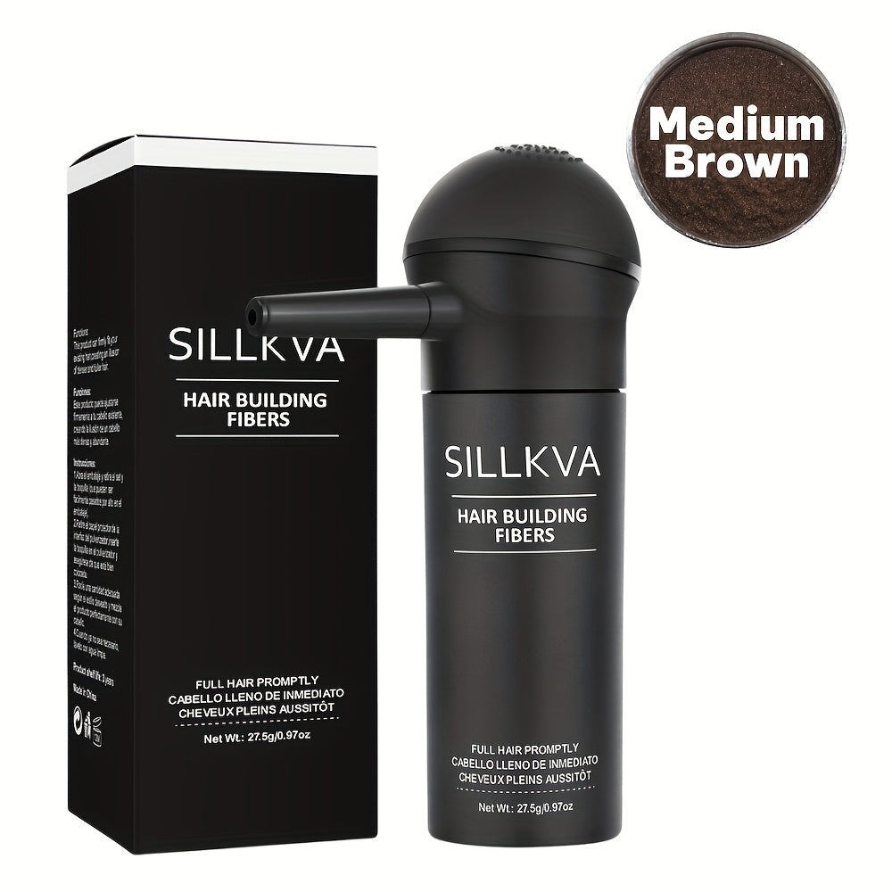 Hair Fibers Spray Applicator Kit Instant Thickness for Thinning Hair & Bald Spots SILLKVA for Makeup, Travel and Everyday Vanity Use
