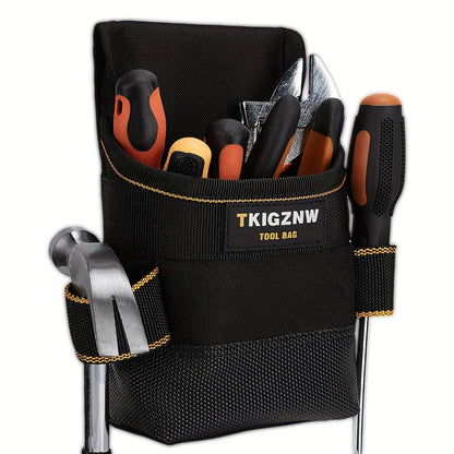 Tool Belt Pouch Heavy Duty Electrician | Adjustable Strap Multi-Compartment Organizer with Zipper | Professional Tool Bag for Plumbers