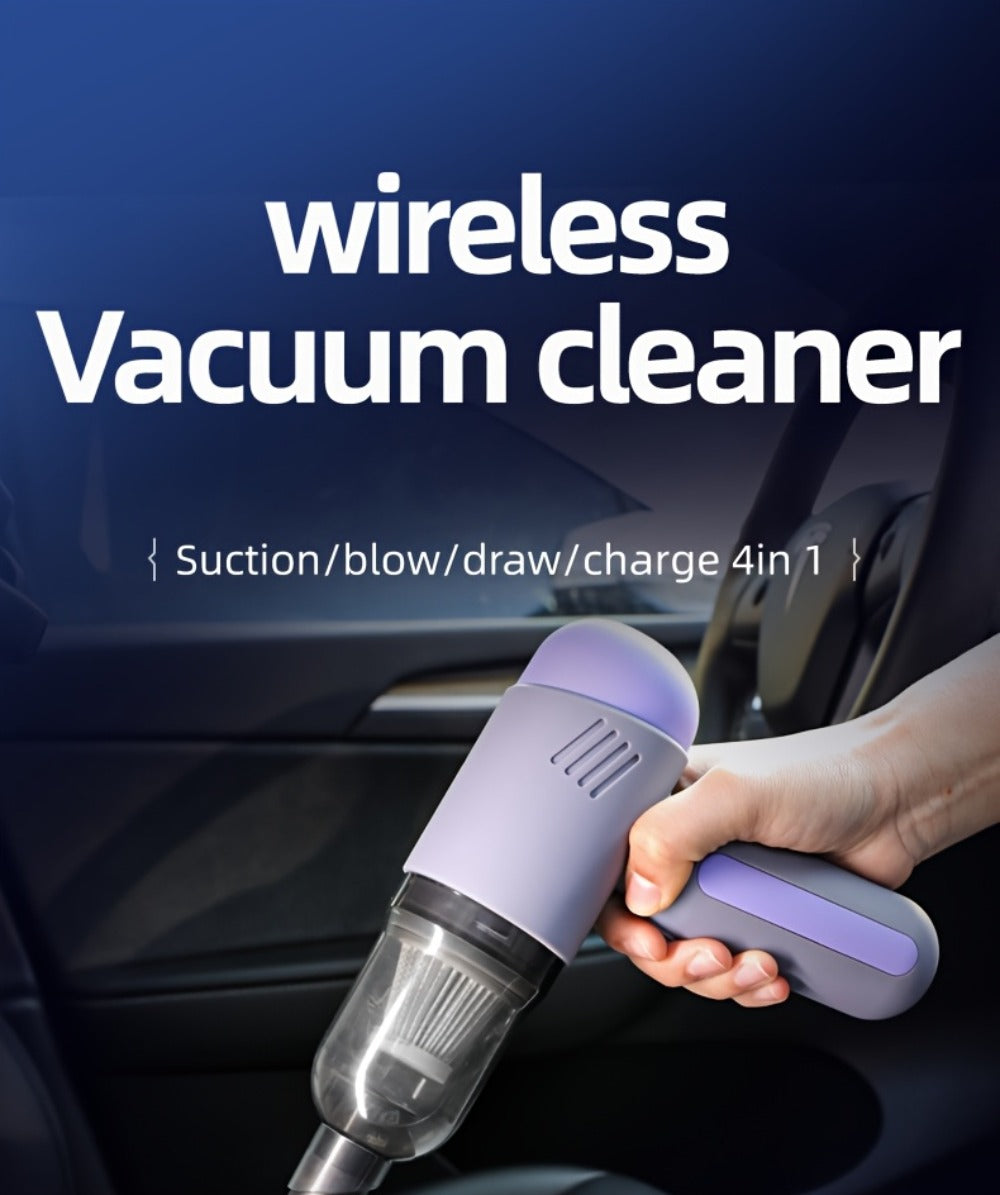 Handheld Car Vacuum Cleaner Wireless 13KPa – 4000mAh USB Rechargeable, Dry Wet Dual-Purpose Blow & Suction