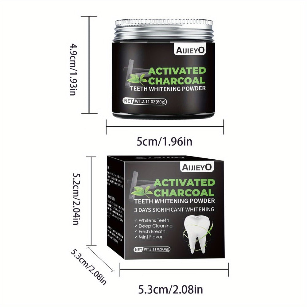 Activated Charcoal Teeth Whitening Powder - Natural Tooth Polish for Deep Cleaning, Plaque Removal & Fresh Breath