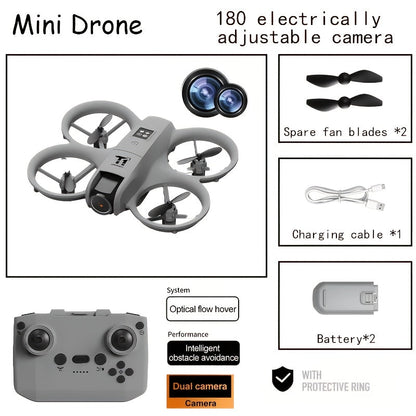 4K RC Airplane Auto Hover Dual Batteries Optical Flow WiFi FPV Camera One-Key Return Roll Anti-Shock Anti-Collision