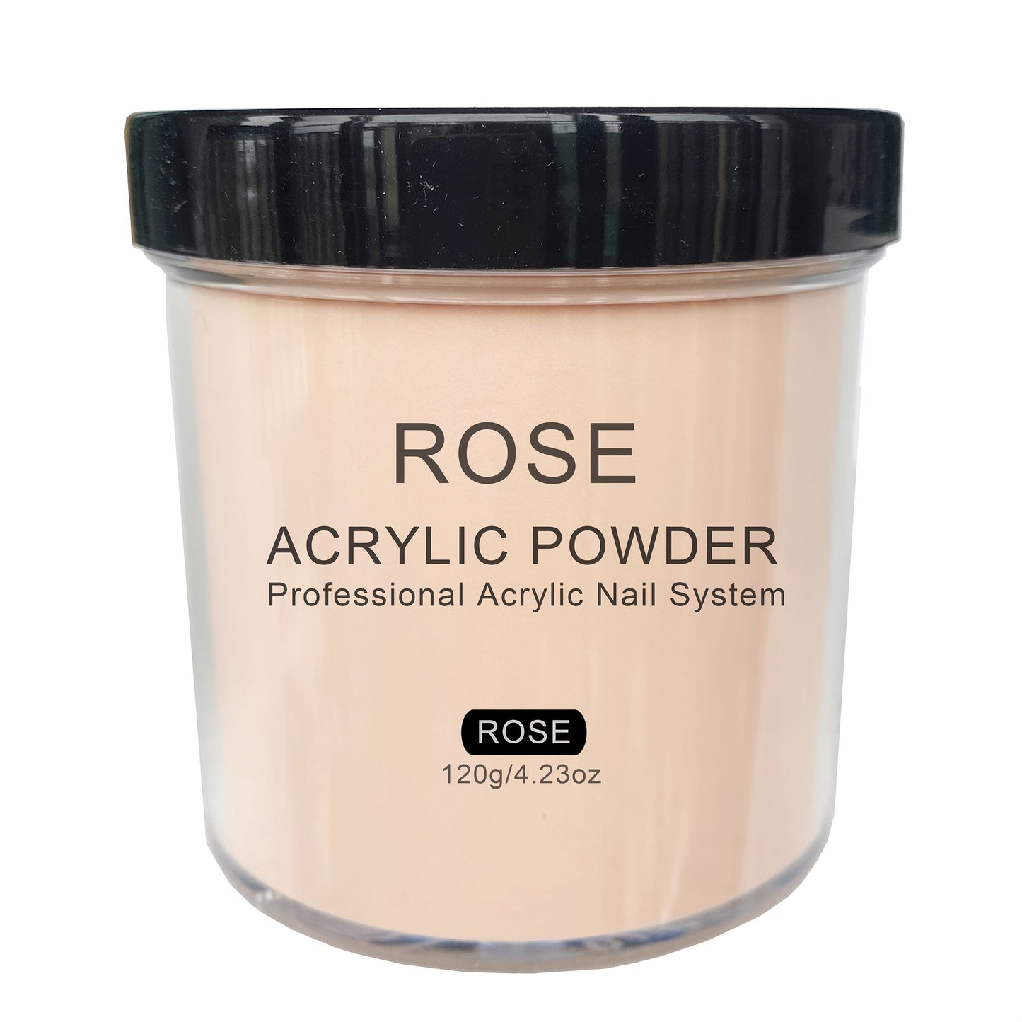 120g Acrylic Nail Powder Jar in Rose, Almond, Peach or Natural Pink for Use with Compatible Acrylic Liquid