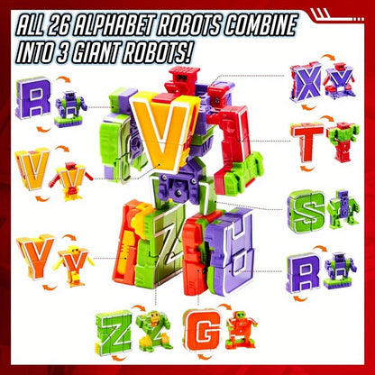 Alphabet Robot Toys for Kids Alphabots ABC Learning Letter Transform Robots, STEM Educational Toy for Boys & Girls Ages 3-8