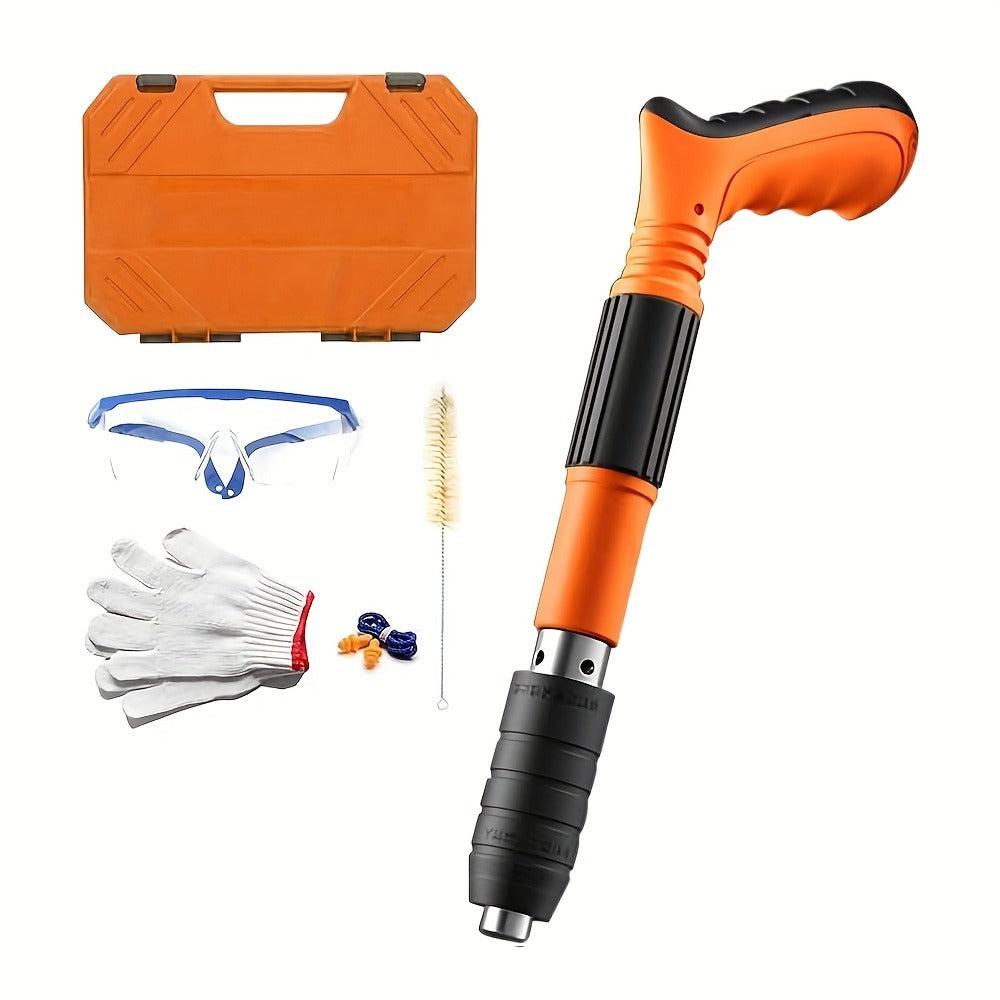 Manual Nail Gun for Concrete & Brick - 5-Speed Adjustable Mini Nailer Compact Portable Nail Gun for DIY for Home and Salon Manicures