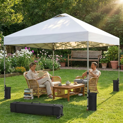 Canopy Tent 10x10ft Pop Up One Push, Portable Outdoor Shelter 3 Colors for Garden, Patio and Yard Use