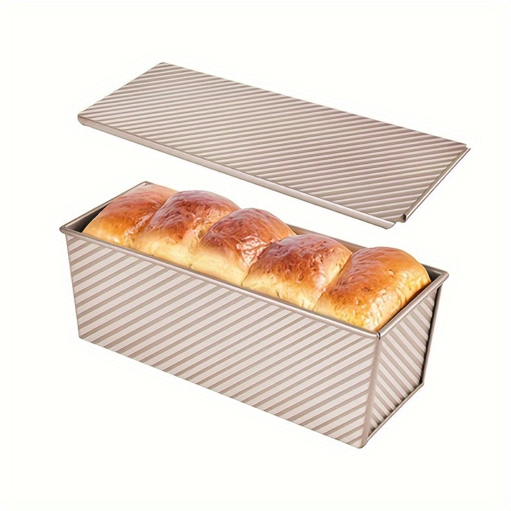 Pullman Loaf Pan with Lid, Extra Large 12.3x4.7x4.3 Inch Sandwich Bread Pan with Vent Holes